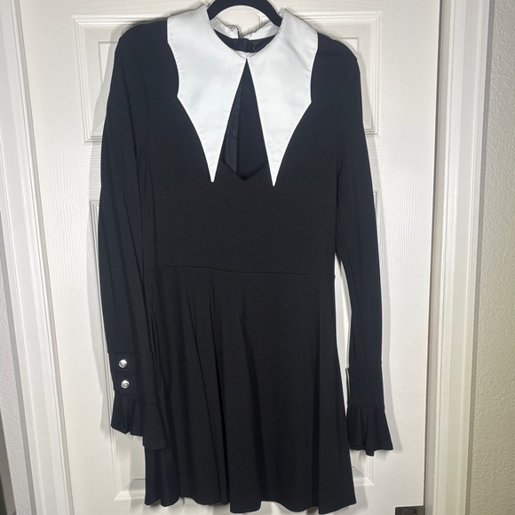 Killstar Dresses & Skirts - Killstar Wednesday Black Dress with White Collar